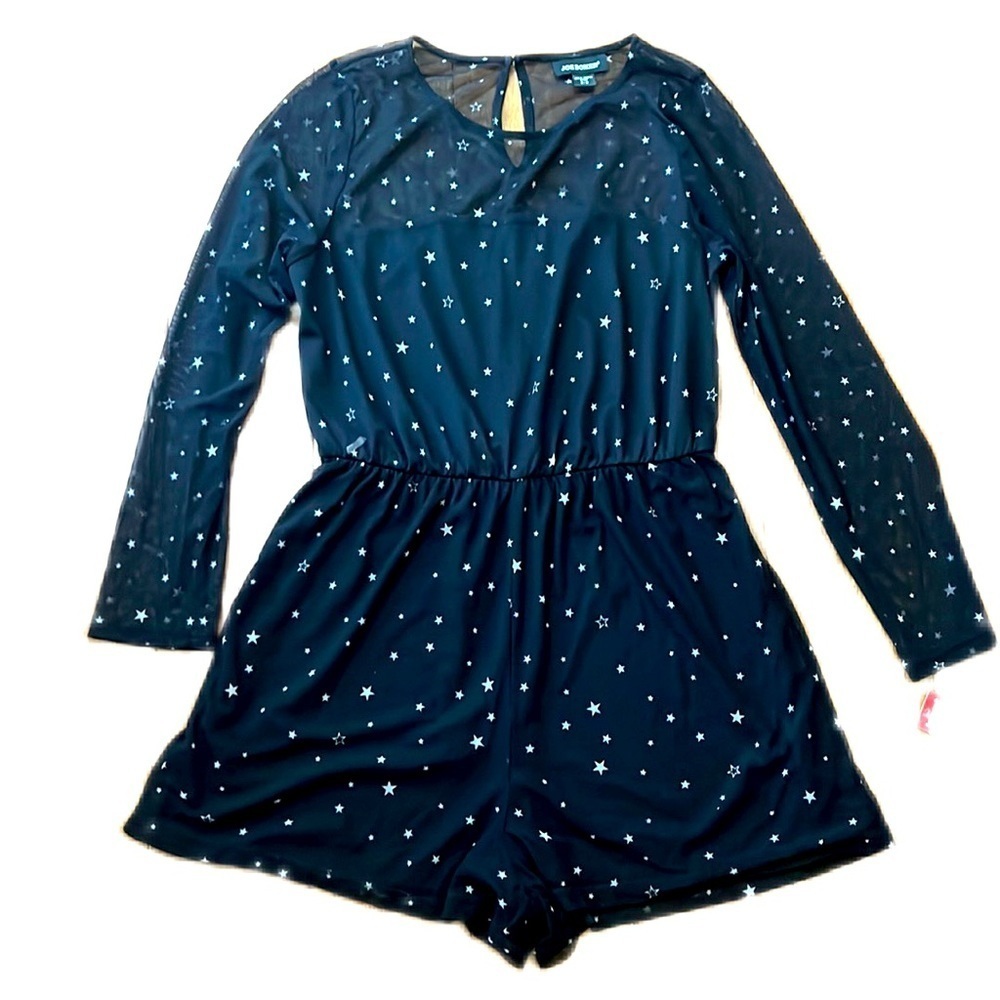 Joe Boxer Black and Silver Star Shears Jumpsuit            Size Youth M